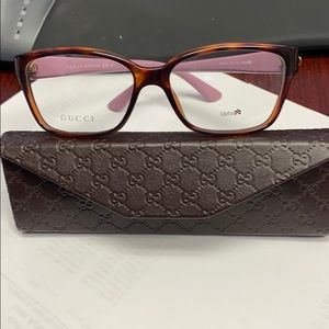 Gucci Rectangular Havana Purple 50-25-130 NWT